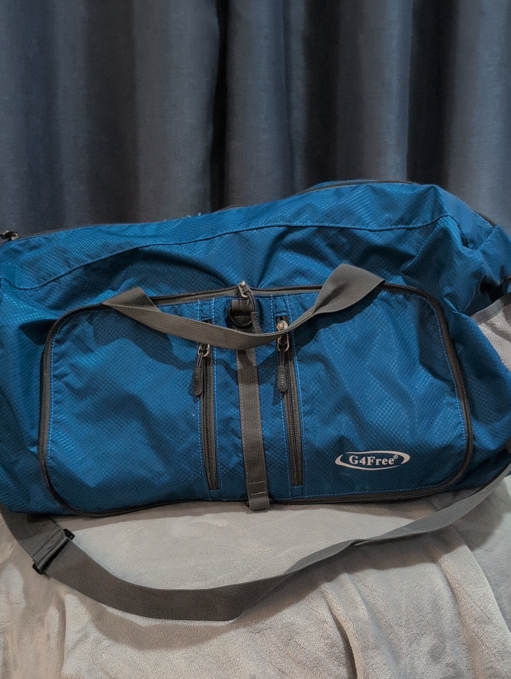 Blue Men’s Foldable Duffle Bag - Travel & Gym